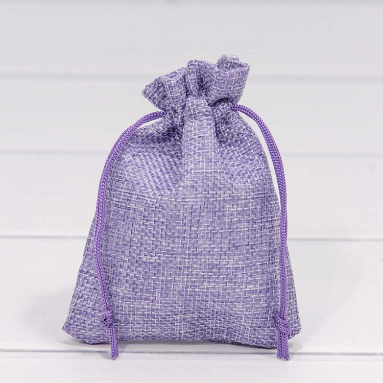 000809I/6 Мешочки из искусственного льна 9*12 см сиреневый 1/50 1/2000