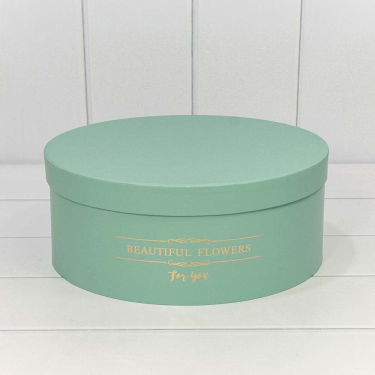 720886/7 Коробки Круглые Набор 1/5 31*12,5 "Beautiful Flowers" Зеленовато-голубой 1/8