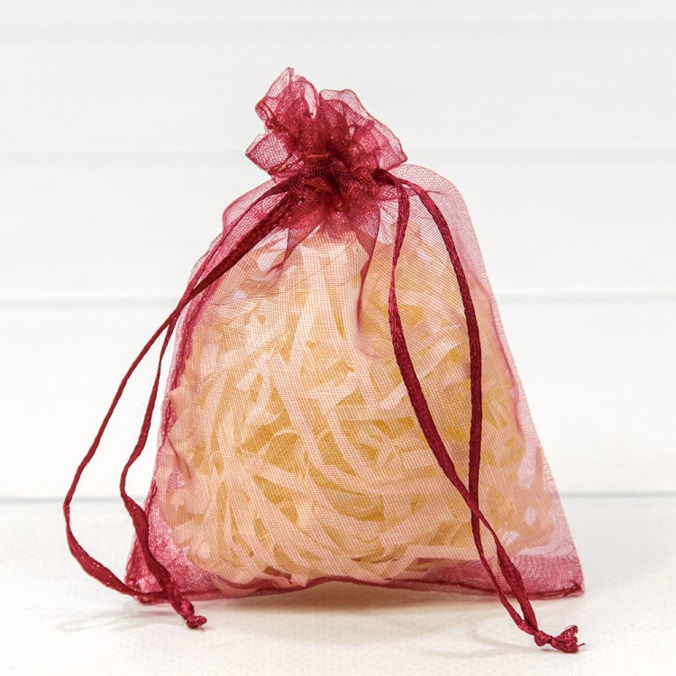 000801-18I Мешочки из органзы 9*12 Бордовый 1/100 1/5000