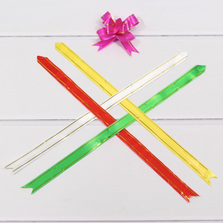 000527-16 Бант-бабочка 1,6*34 см с золотой полосой (ассортимент) 1/200 1/50 упак.