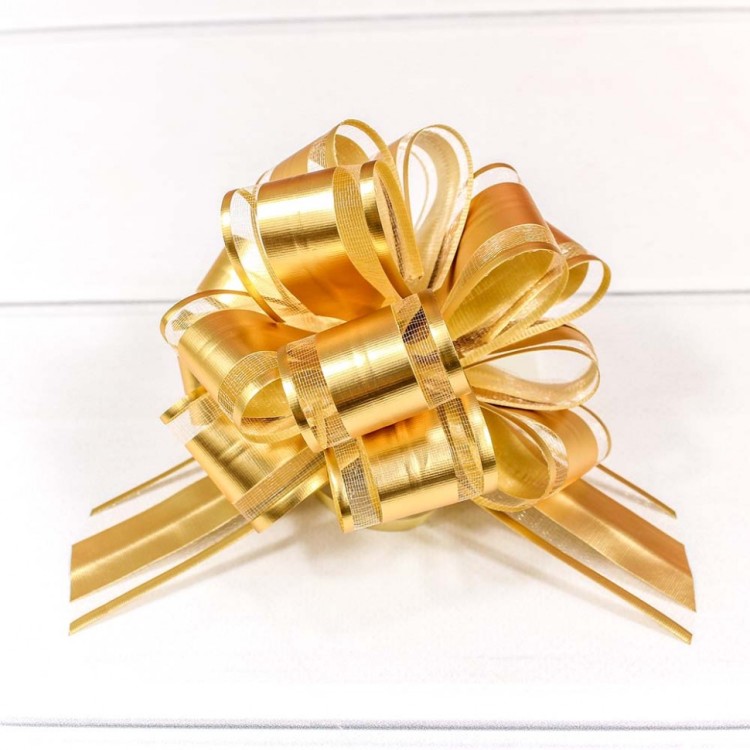 000524-30 Бант-шар "Ажурный" с органзой 3 см (микс) 1/50 1/2000