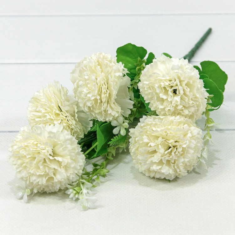 303-05-02/01 Искусственные цветы Хризантема Белый 1/2