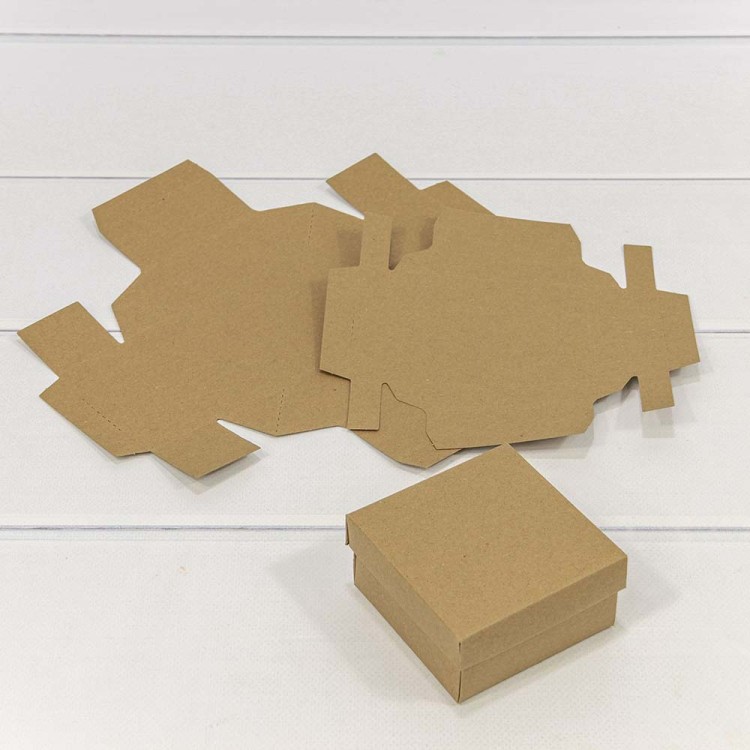 0007346 Коробка Квадратная 8*8*4 сборная Крафт класс А 1/20 1/400