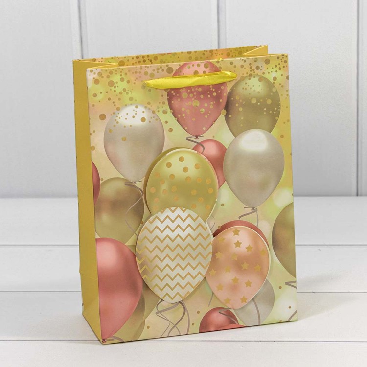 000111E Пакет подарочный с 3D аппликацией "Воздушные шары" (микс) 18*23*10 210г 1/20 1/360