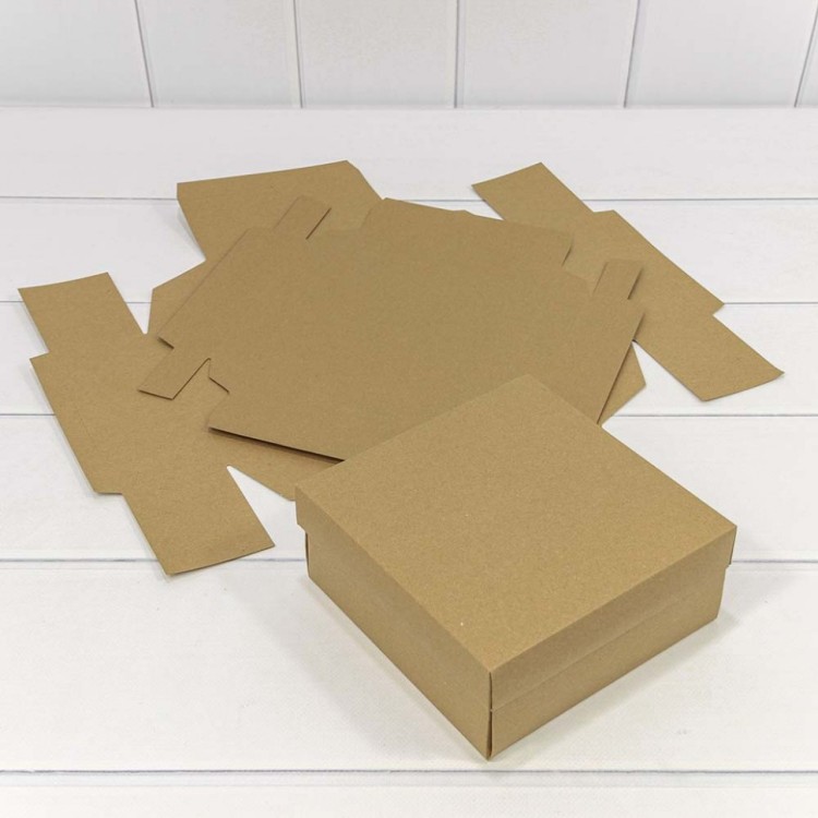 0007341/1 Коробка Квадратная 16,5*16,5*7 сборная Крафт 1/20 1/240