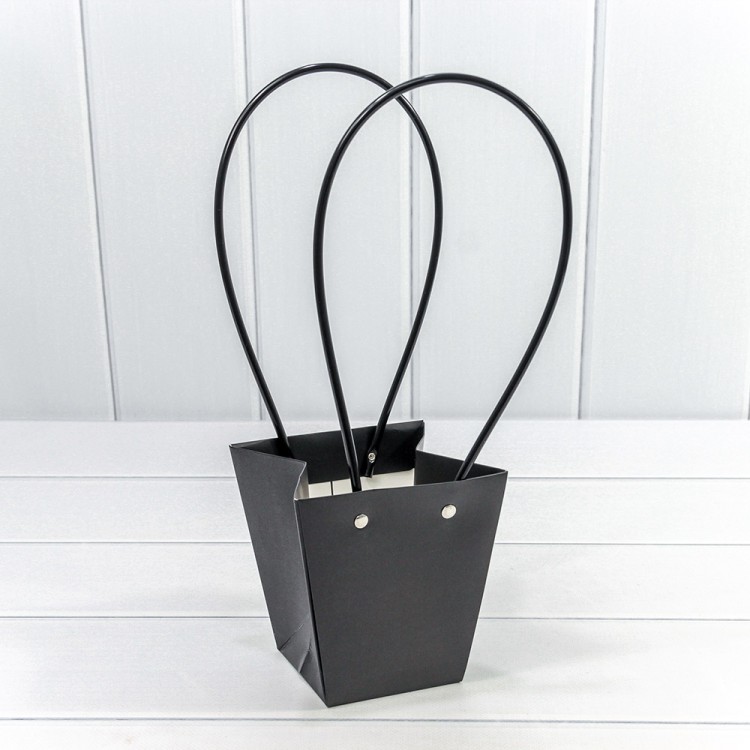 000172H Пакет подарочный Крафт "Ваза для цветов" Черный 12,5*12*8 1/10 1/150 000172H Пакет подарочный Крафт "Ваза для цветов" Черный 12,5*12*8 1/10 1/150