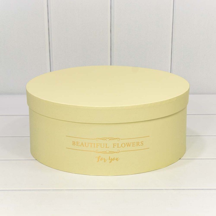 720886/9 Коробки Круглые Набор 1/5 31*12,5 "Beautiful Flowers" Бежевый 1/8