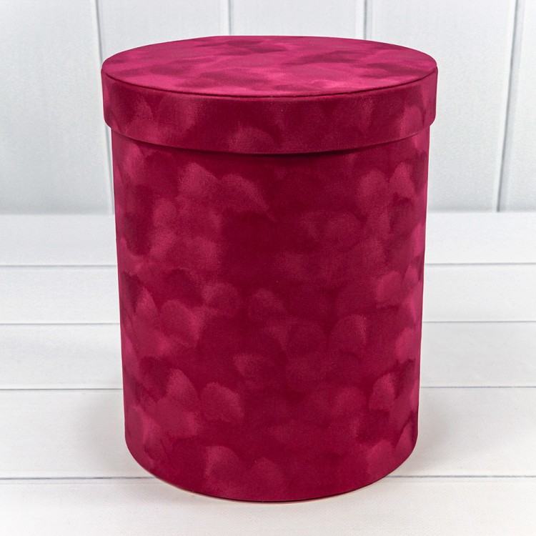 720952/5 Коробки Цилиндр Набор 1/6 21*25,5 "Бархатный" Вишневый 1/6