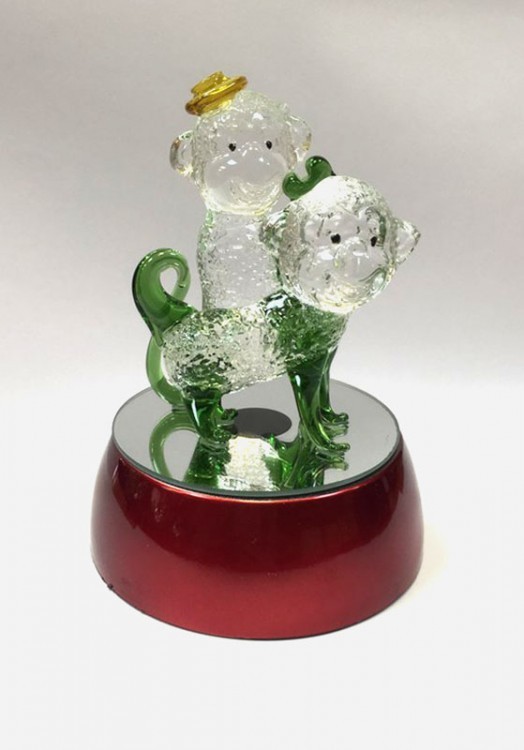 XH106-4 Пара обезьян с подсветкой