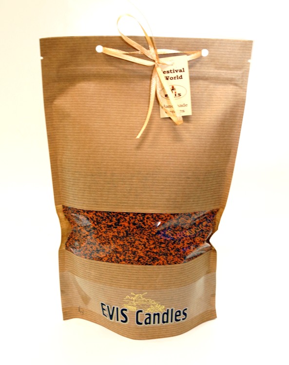 139003860360 Свеча насыпная в гранулах в дой-паке с 12 фитилями, 360гр. морковка+графит