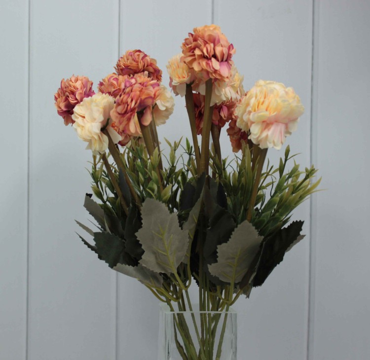 303-10-15/08 Искусственные цветы Георгина 1/2 Персиковый микс 303-10-15/08 Искусственные цветы Георгина 1/2 Персиковый микс