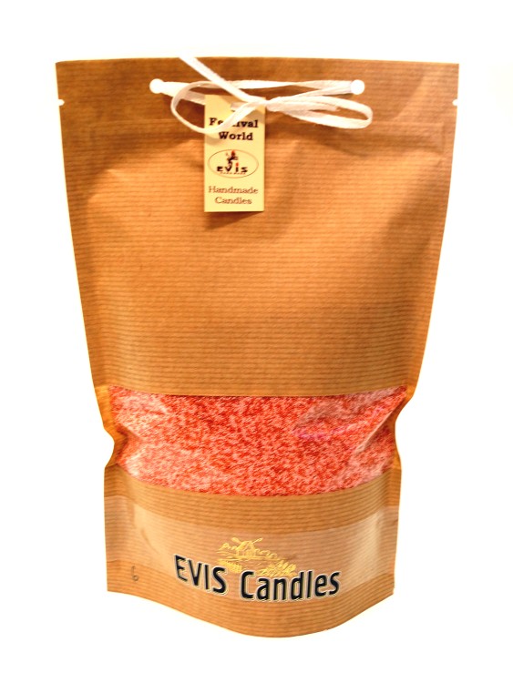 139003880360 Свеча насыпная в гранулах в дой-паке с 12 фитилями, 360гр. терракот+белый