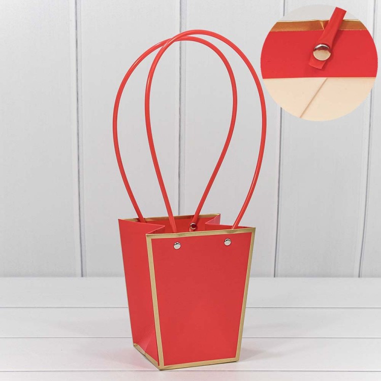 000172G/1 Пакет подарочный "Ваза для цветов" 15,5*13*9,5 с золотой рамкой Красный 1/10 1/150 000172G/1 Пакет подарочный "Ваза для цветов" 15,5*13*9,5 с золотой рамкой Красный 1/10 1/150