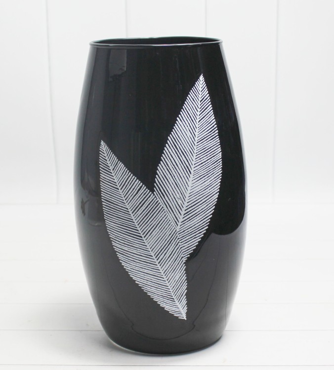 2707021600 САРАГОСА-чёрная с белым ЛАГИЗА Ваза декоративная Н-250 3л