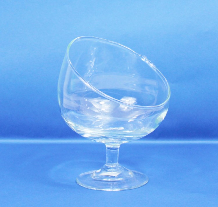 1674 Анабель Бренди ваза с косым резом прозрачная H-150мм D-120мм (0,2 л)