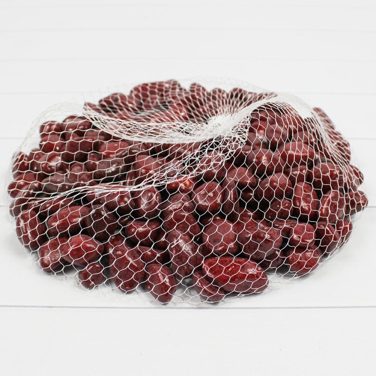 301789040503 Галька цветной крупная бордовая (фракция 10-15 мм) вес: 400г