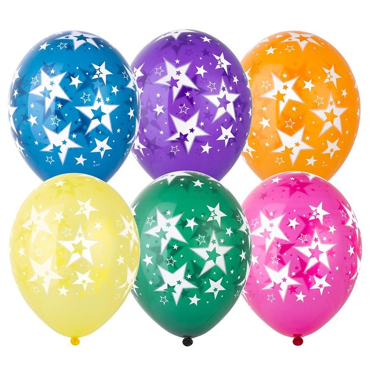 1103-0193 Набор шаров шёлк "Звезды большие" 14/36см (25шт) шар латекс 1103-0193 Набор шаров шёлк "Звезды большие" 14/36см (25шт) шар латекс