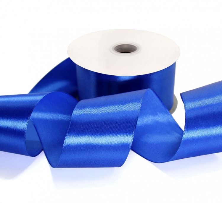 554-50/40 Лента атласная сатин 5 см*50 ярдов синий 1/3 1/96