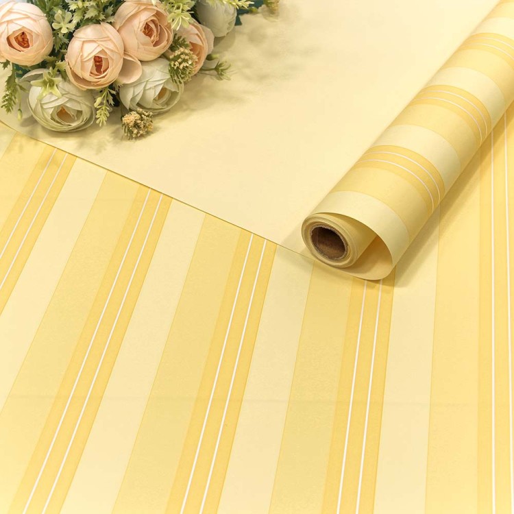 001389/3 Плёнка 0,58*10м матовая "Полосы" 60мкм Жёлтый 1/30