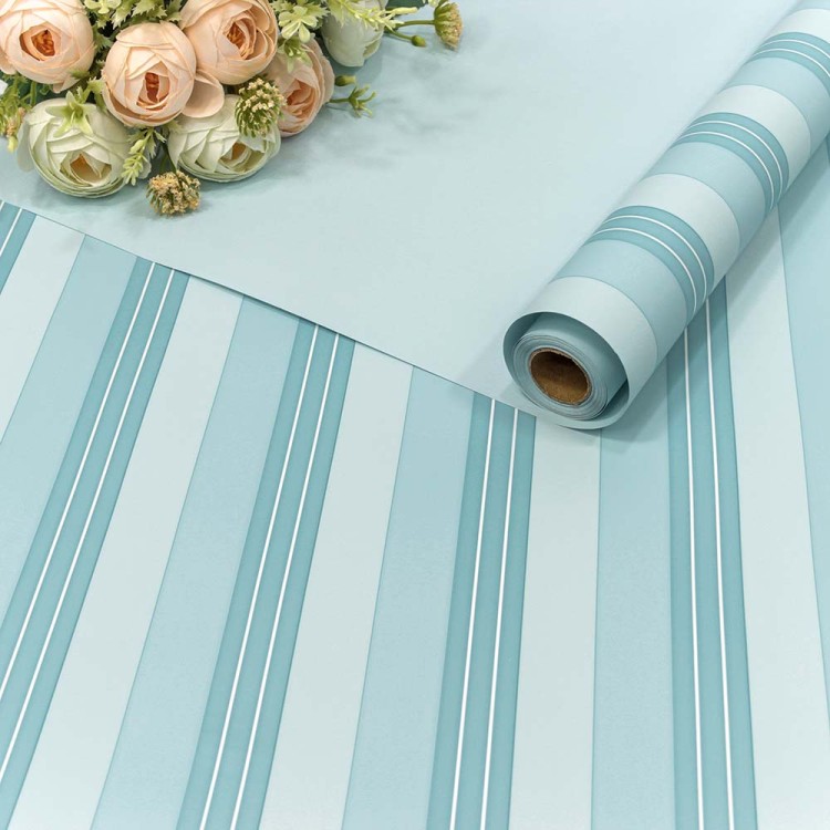 001389/5 Плёнка 0,58*10м матовая "Полосы" 60мкм Синий 1/30