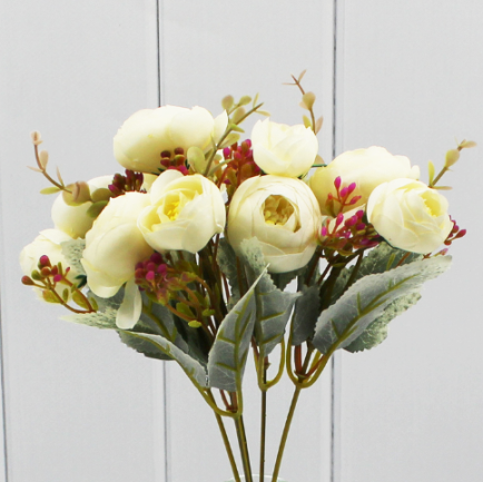 303-01-03 Искусственные цветы Ветка мини пионы (микс) 27 см 1/1