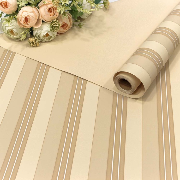 001389/7 Плёнка 0,58*10м матовая "Полосы" 60мкм Пудровый 1/30