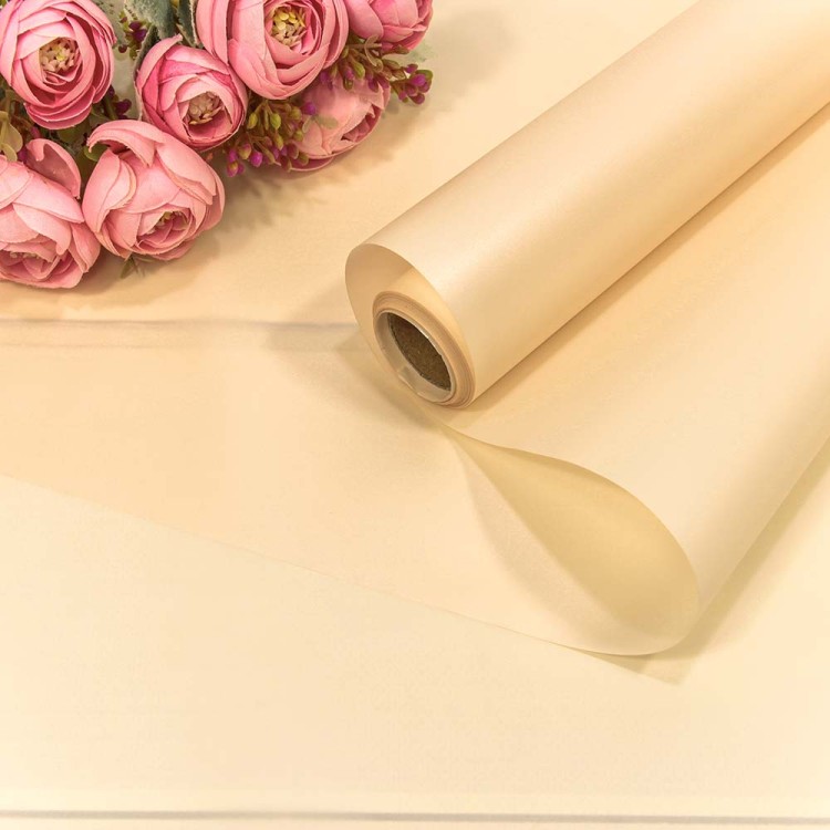 001353/9 Плёнка 0,58*10м с перламутровым отливом 50мкм Персиковый 1/30