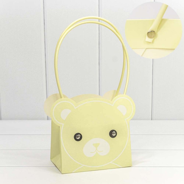 000176GA/29 Пакет подарочный "Ваза для цветов" 14,5*10*14,5 "Мишка" Бежевый 1/10 1/150 000176GA/29 Пакет подарочный "Ваза для цветов" 14,5*10*14,5 "Мишка" Бежевый 1/10 1/150