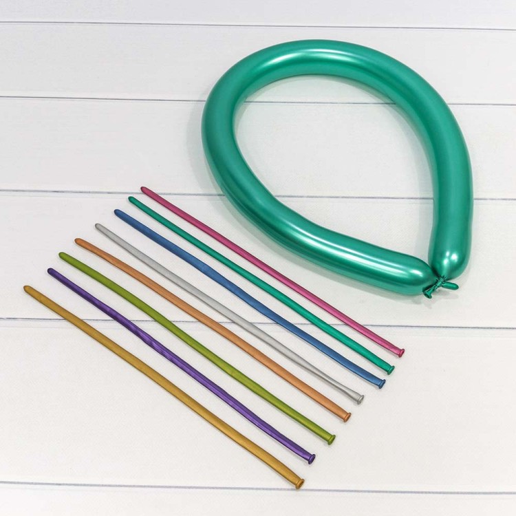 19100 Шарики воздушные из латекса для моделирования "Хром" 1" (100 шт.) 1,8г (микс) 1/80