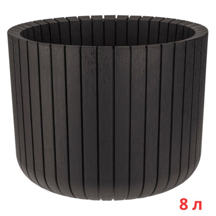 М3039/2 Кашпо ШАТО D250мм H200мм  8л   коричневый ротанг