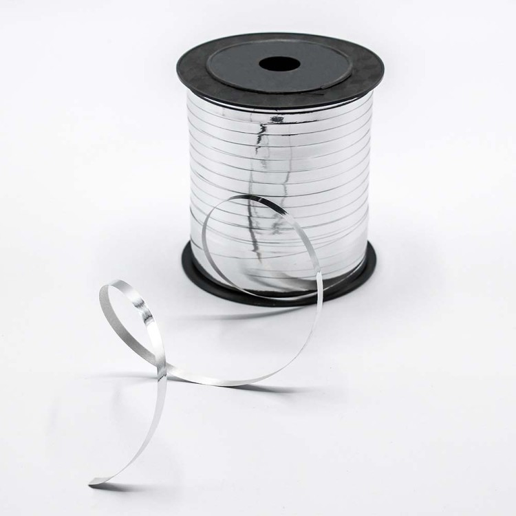 500582-2 Лента Полипропилен (бобина) металлизированная 0,5см*250ярд Серебряный 1/5 1/60