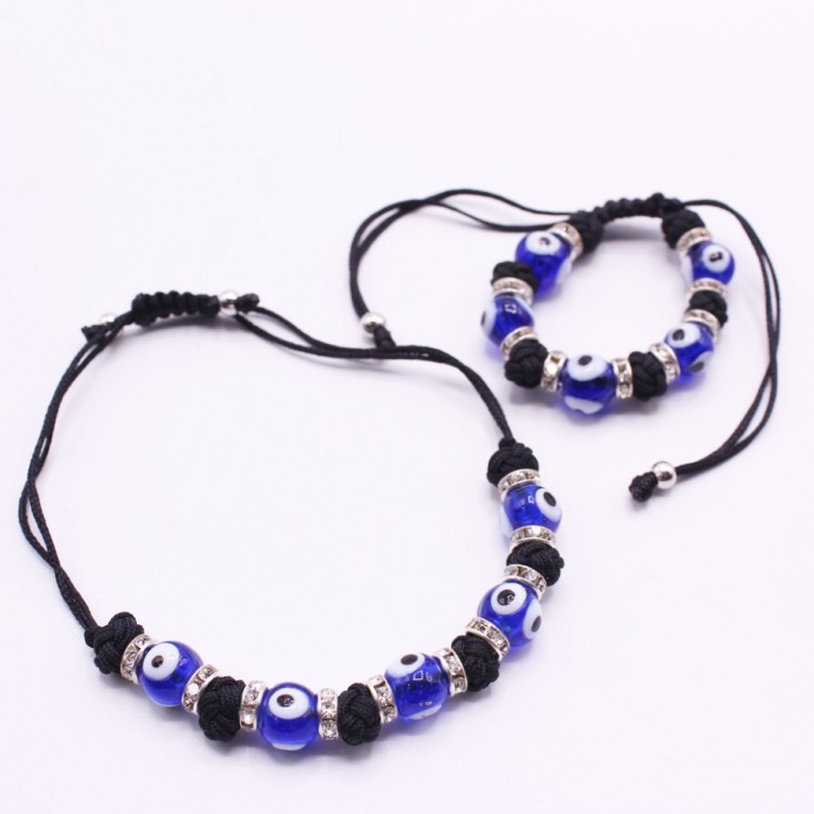 200202 Браслет от сглаза (черный) d=40(80) мм