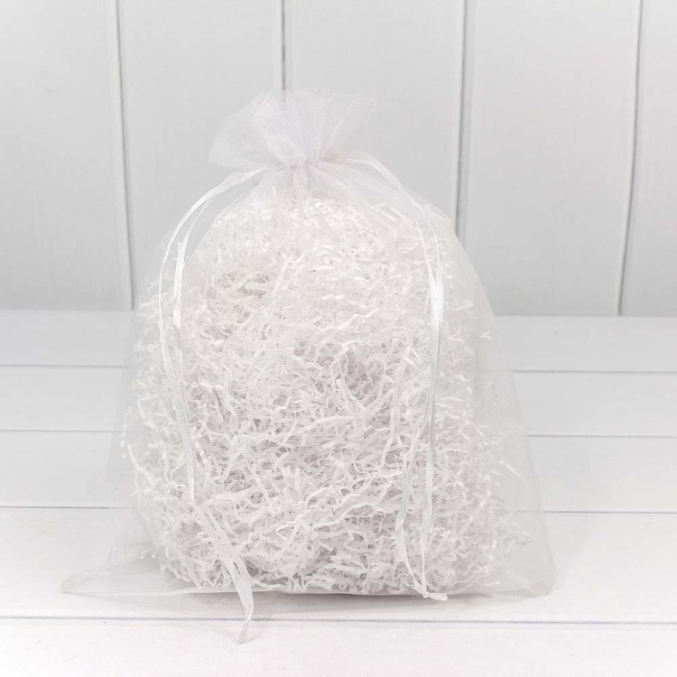 000801-6C Мешочки из органзы 26*32 см прозрачные белый 1/100 1/2000 
