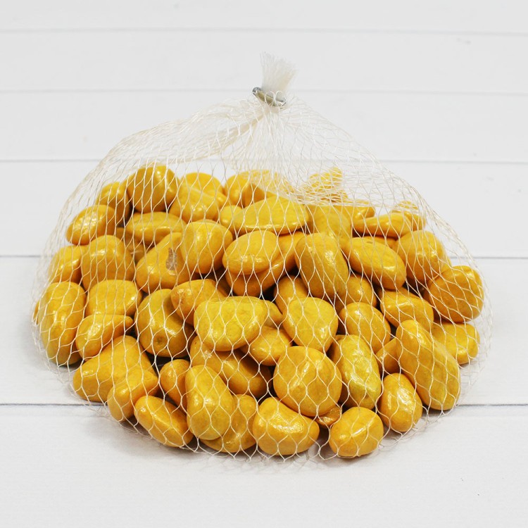 301789100505 Галька цветной крупная желтая (фракция 10-15 мм) вес: 1000г