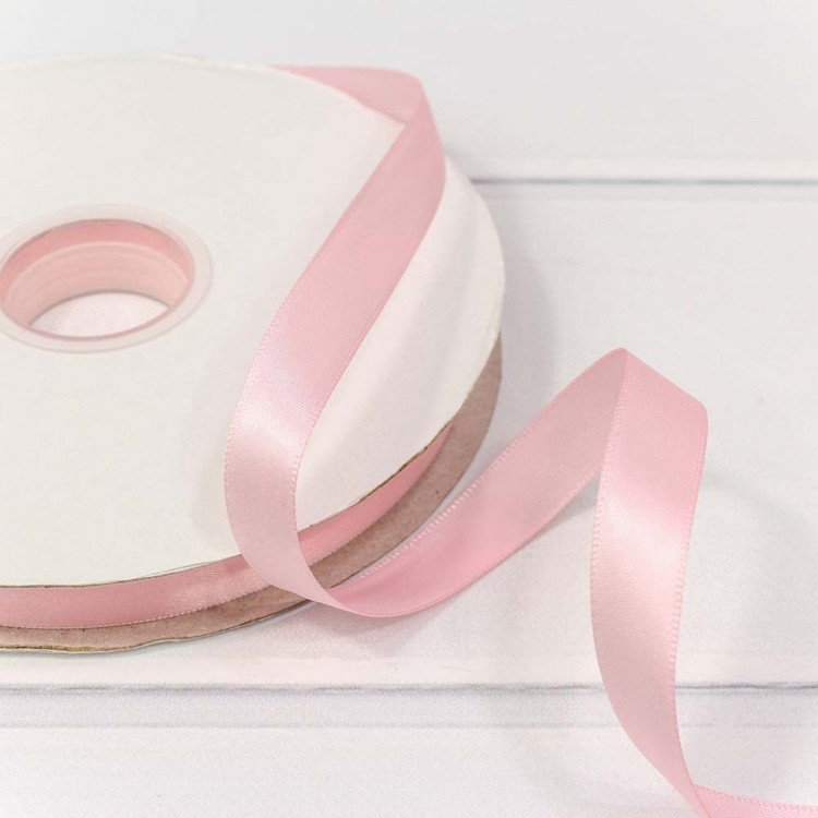 556-15/133 Лента Атласная Полиэстер класс А 1,5см*100ярд Бледно-розовый 1/18 1/72