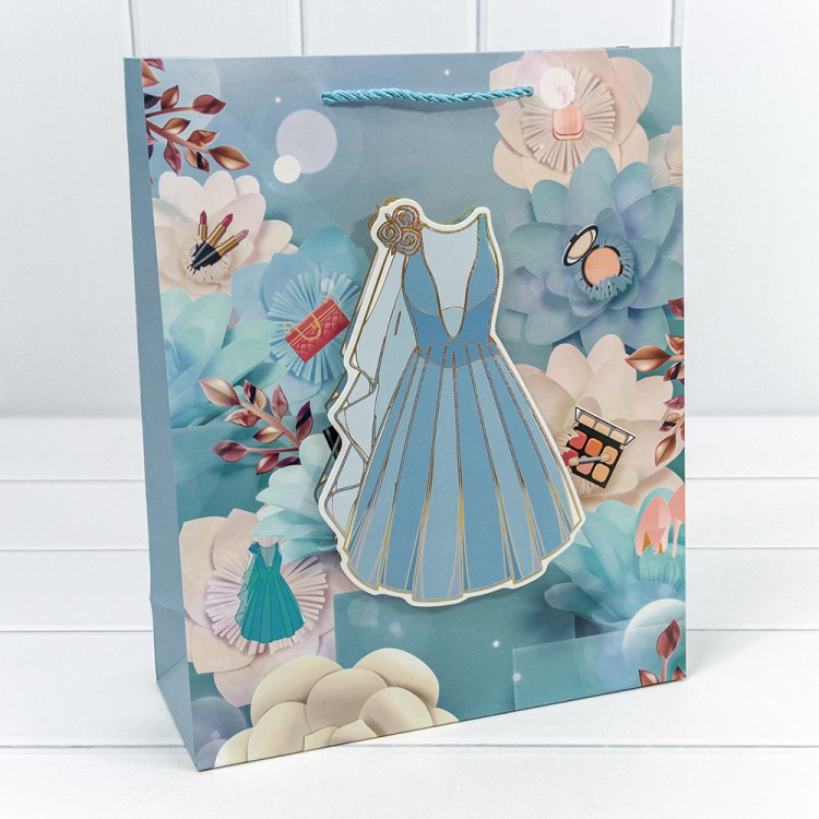 000318C Пакет подарочный с 3D аппликацией "Детский" (микс 318) 26*32*10 210г 1/20 1/240