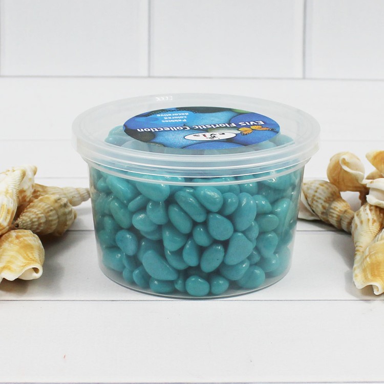 301788040102 Галька цветной бирюза (фракция 5-10 мм) вес: 400г