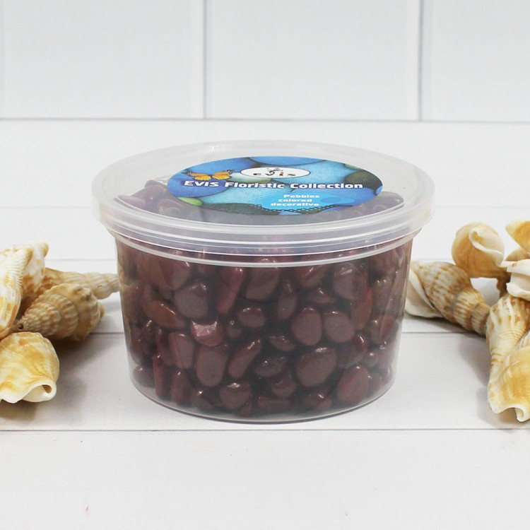 301788040103 Галька цветной бордовая (фракция 5-10 мм) вес: 400г