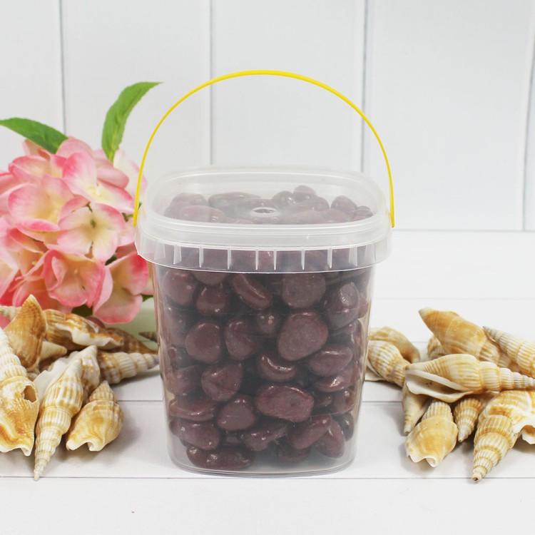 301789100903 Галька цветной крупная бордовая (фракция 10-15 мм) вес: 1000г, объем: 650мл