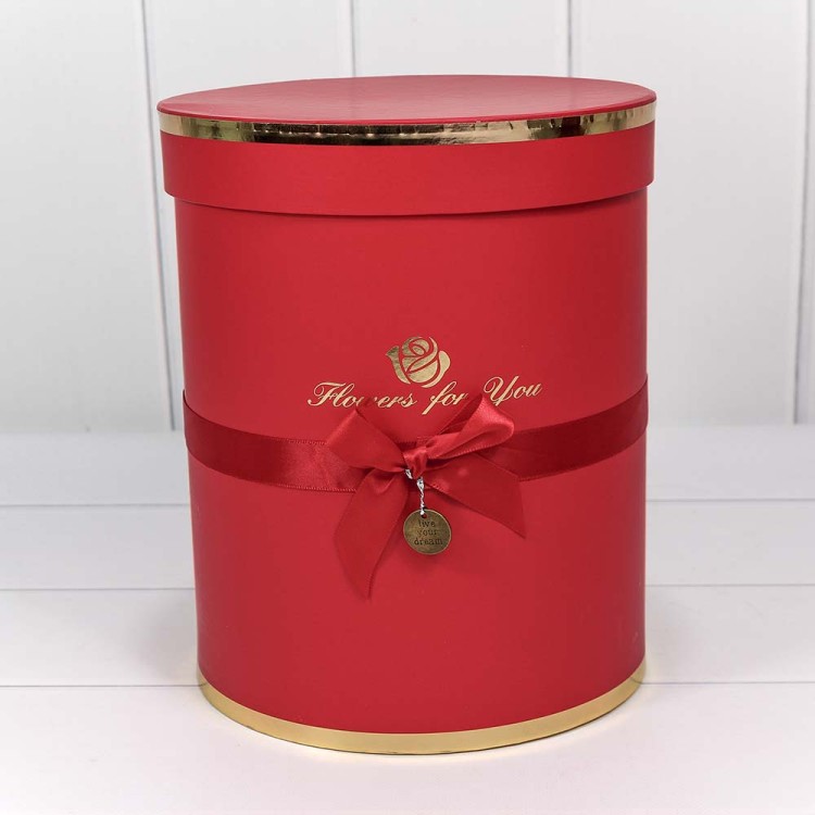 720950/3	Коробки Цилиндр Набор 1/6 21*25,5 "Flowers for you" Красный 1/8