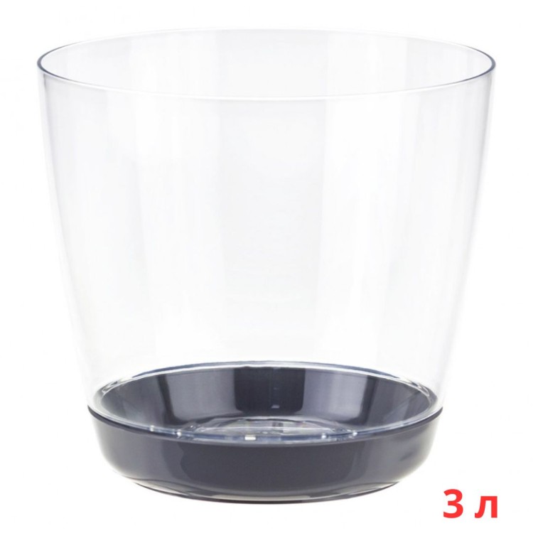 М3051/2	Кашпо ОРХИДЕЯ D180мм 3л с поддоном  Прозрачный