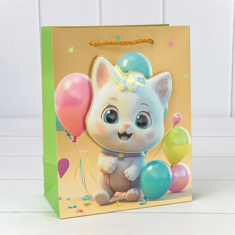 000270E	Пакет подарочный с 3D аппликацией "Детский" (микс 270) 18*23*10 210г 1/20 1/360