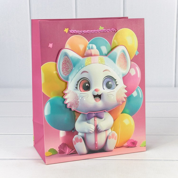 000270E	Пакет подарочный с 3D аппликацией "Детский" (микс 270) 18*23*10 210г 1/20 1/360