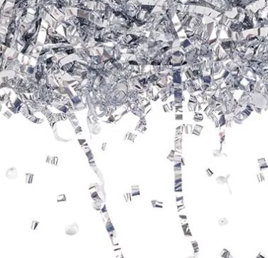 1501-4958 Хлопушка Бумфети 20см серпантин серебро