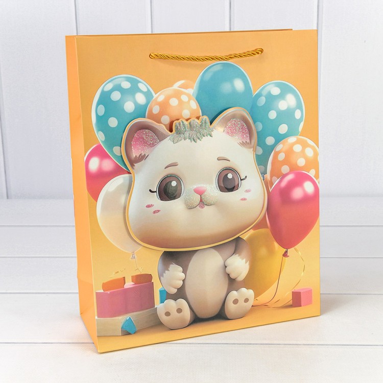 000270C	Пакет подарочный с 3D аппликацией "Детский" (микс 270) 26*32*10 210г 1/20 1/240