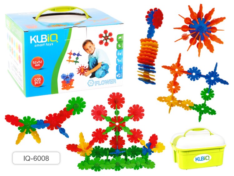 IQ-6008 Конструктор пластиковый FLOWER, 205 деталей