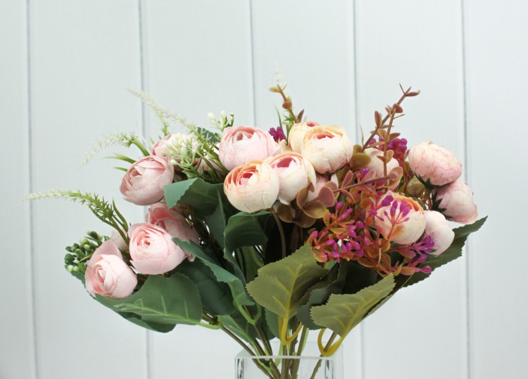 5203/6 Искусственные цветы Пионы розовый+бежевый 25 см 1/1 5203/6 Искусственные цветы Пионы розовый+бежевый 25 см 1/1