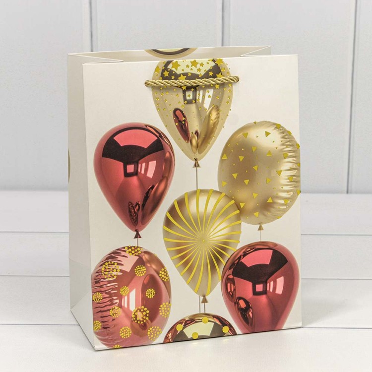 000129E Пакет подарочный с тиснением "Воздушные шары" (микс) 18*23*10 210г 1/20 1/720
