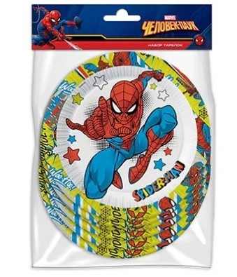 1502-6151 Набор тарелок Человек паук 18см 6шт