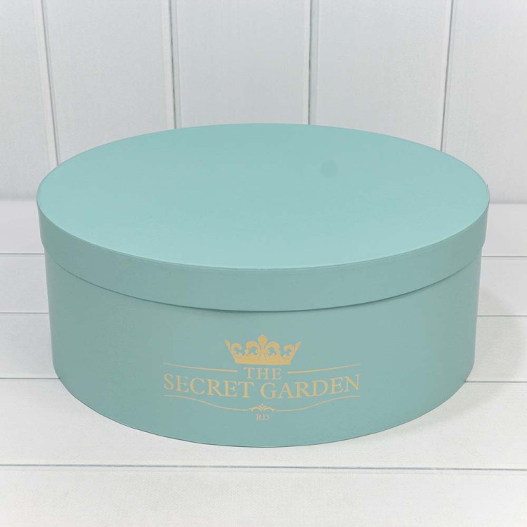 720888/8 Коробки Круглые Набор 1/5 37,5*14,5 "The Secret Garden" Голубой 1/6